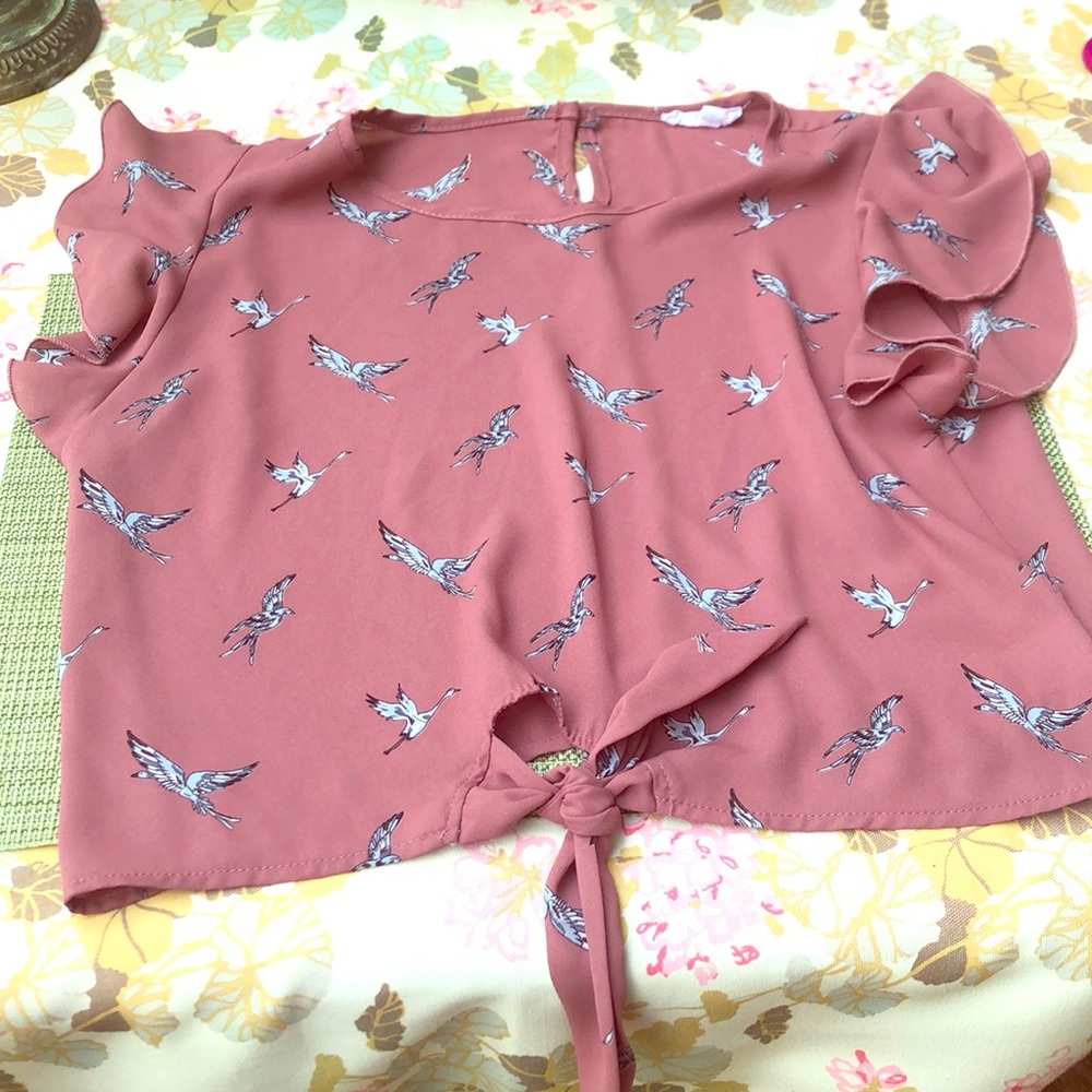 Silk crop top NWOT